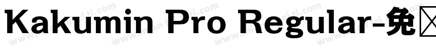 Kakumin Pro Regular字体转换